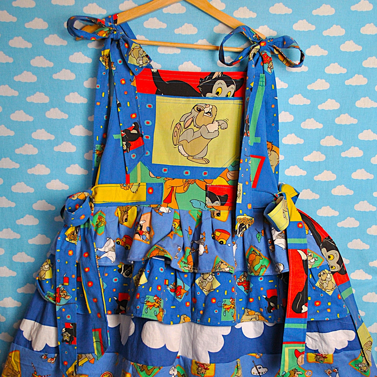 Patchwork Disney Mini Pinafore Dress Ready to ship Size 12-16