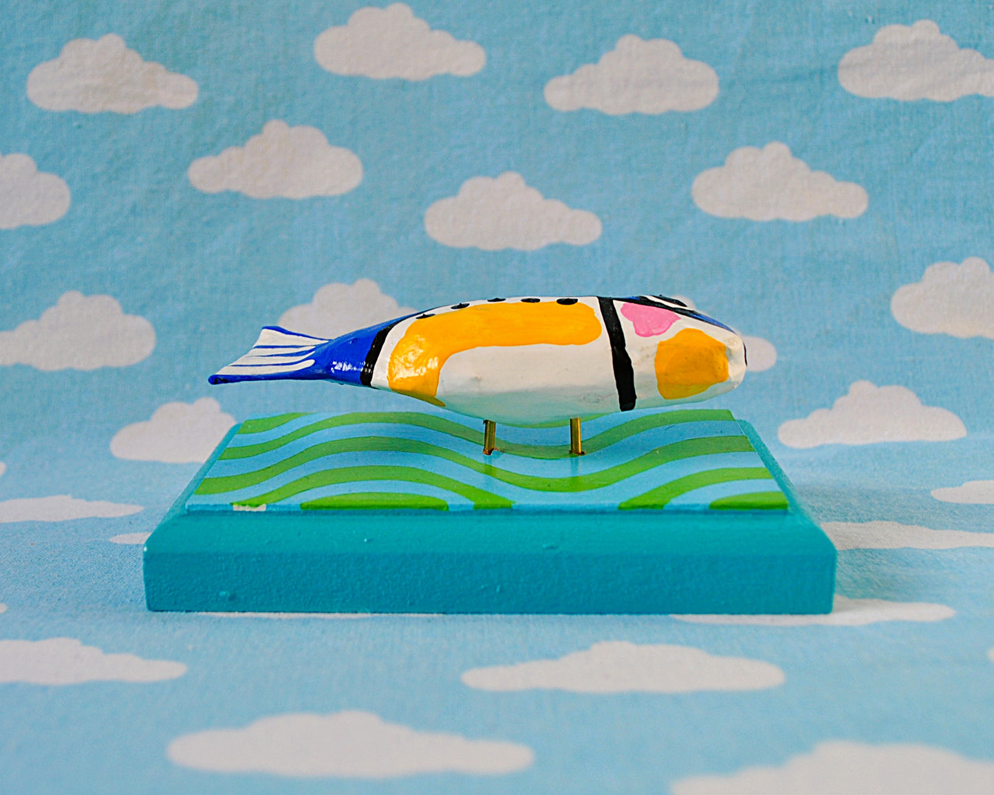 Sardine on Green and Blue waves