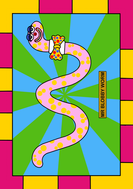 Blobby Worm Art Print