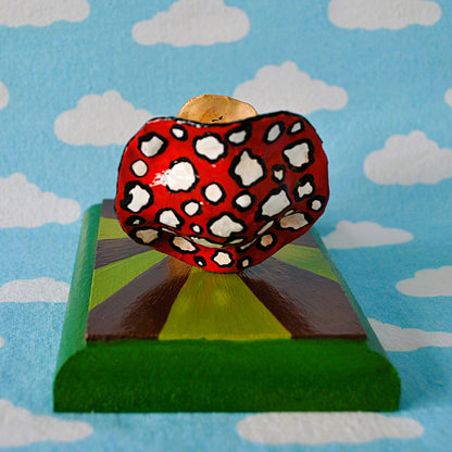 Red cap mushroom
