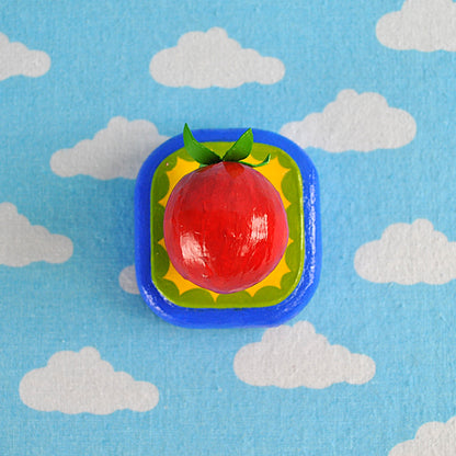 Tomato with Blue Trim