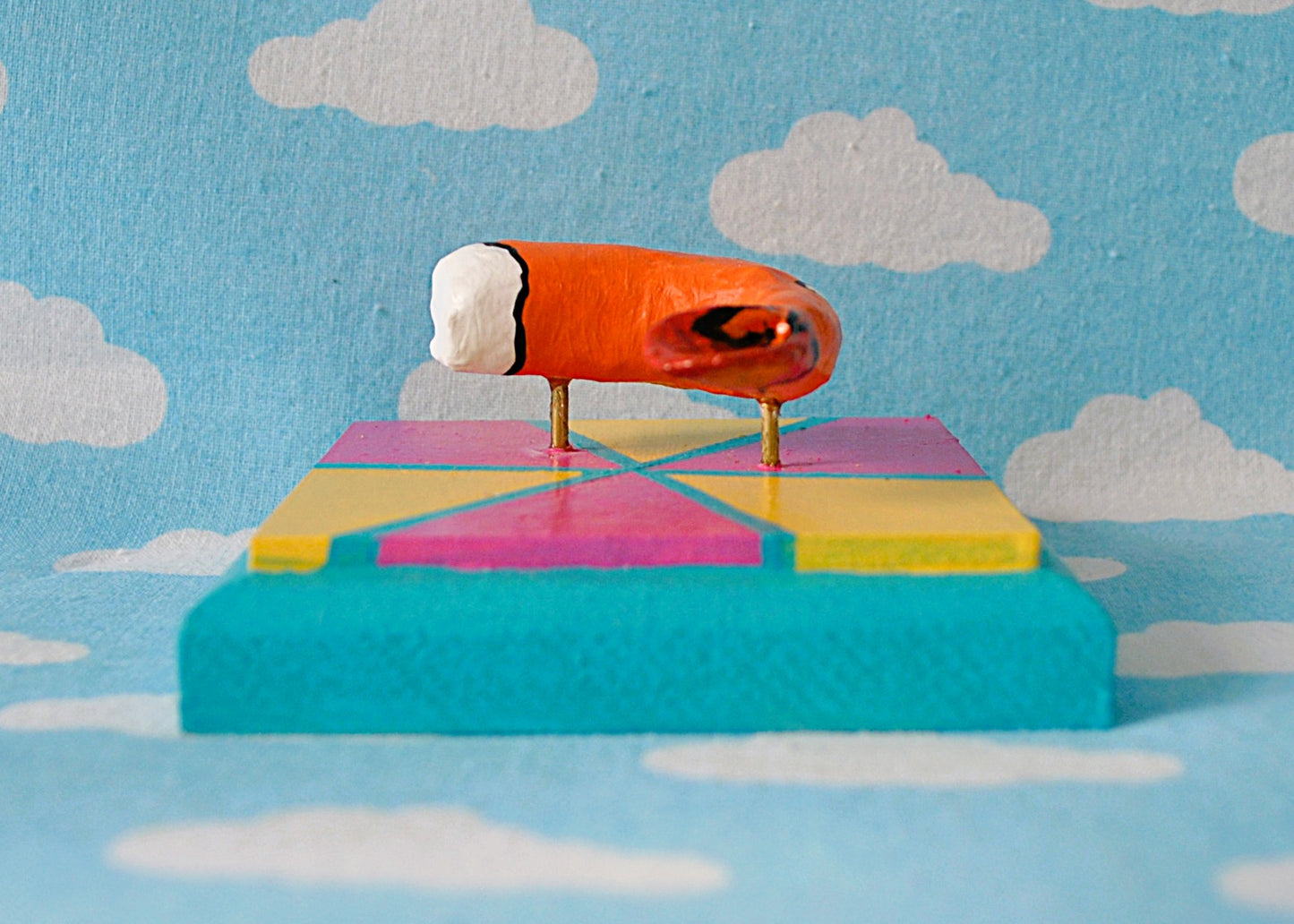 Prawn on Yellow and Pink