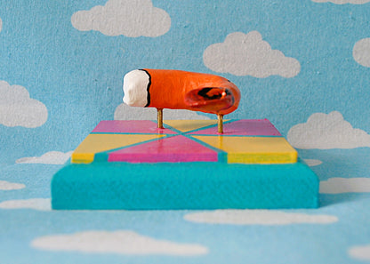 Prawn on Yellow and Pink