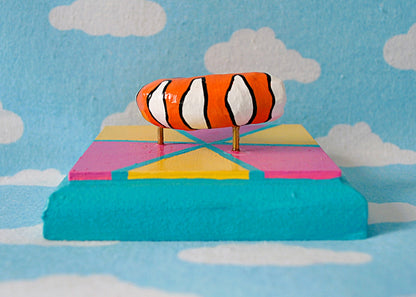Prawn on Yellow and Pink