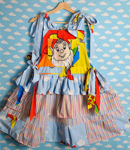 Noddy Mini Pinafore dress Ready to ship size 6-10