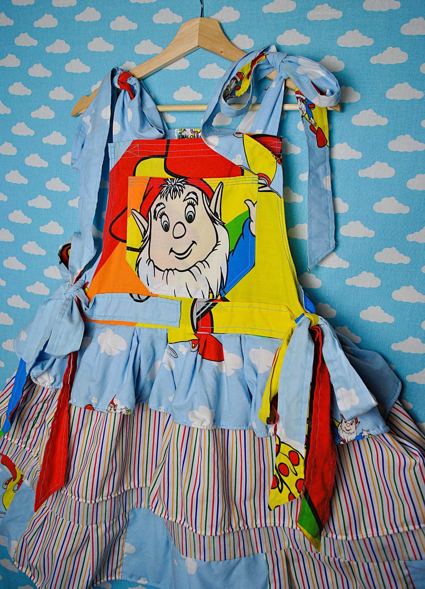 Noddy Mini Pinafore dress Ready to ship size 6-10