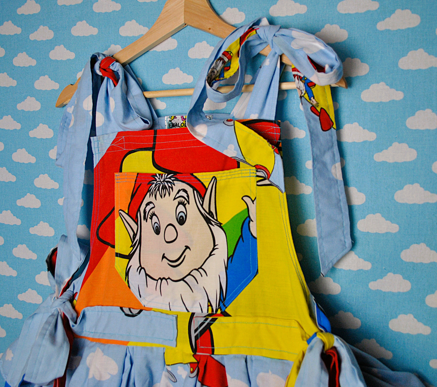 Noddy Mini Pinafore dress Ready to ship size 6-10