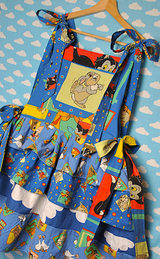 Patchwork Disney Mini Pinafore Dress Ready to ship  Size 12-16