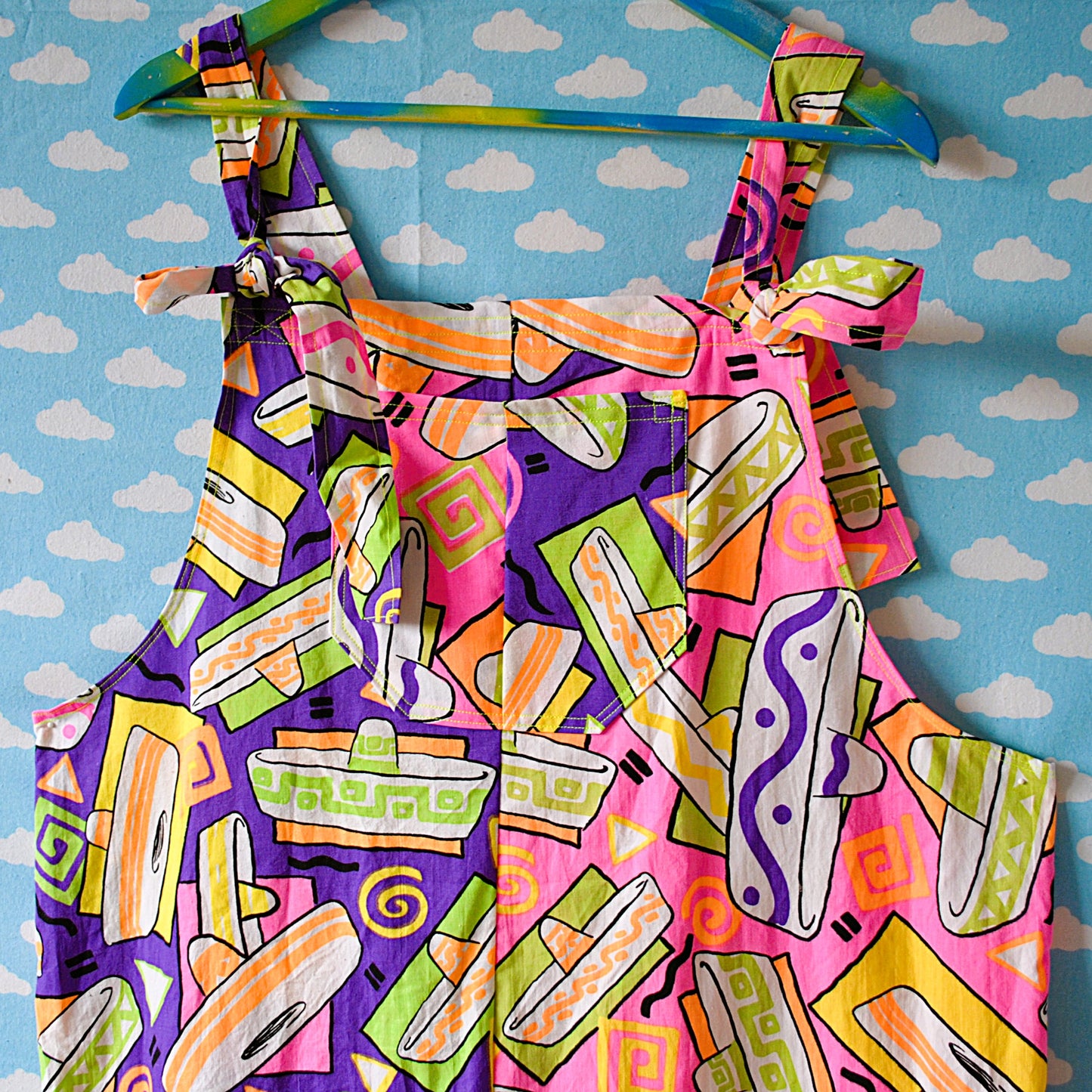 1980s Neon Dungarees Made to Measure