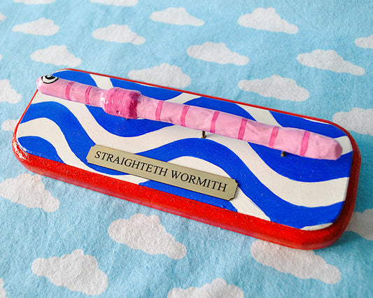 Straighteth Wormith on white and blue