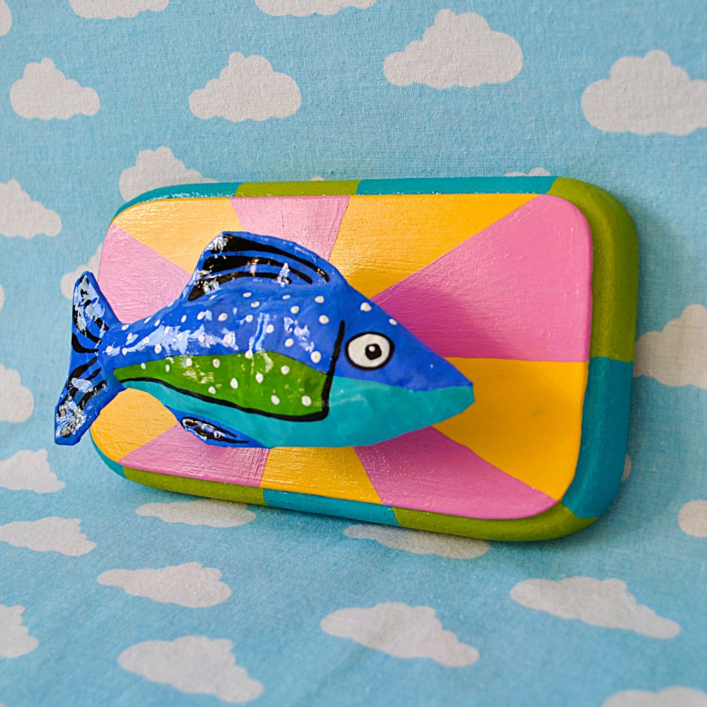 Fish on Pink and Yellow Sunset