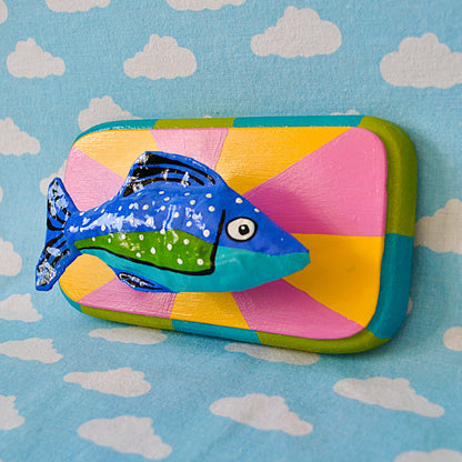 Fish on Pink and Yellow Sunset