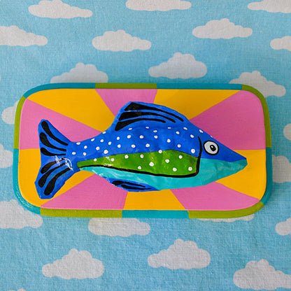 Fish on Pink and Yellow Sunset