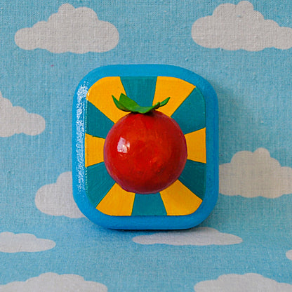 Tomato on Yellow and Blue Sunset