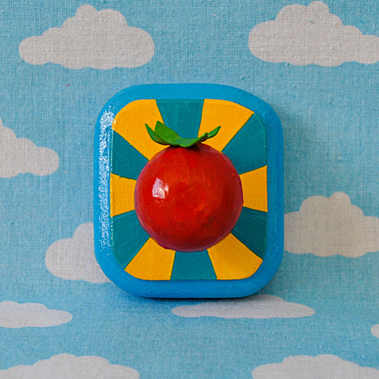 Tomato on Yellow and Blue Sunset