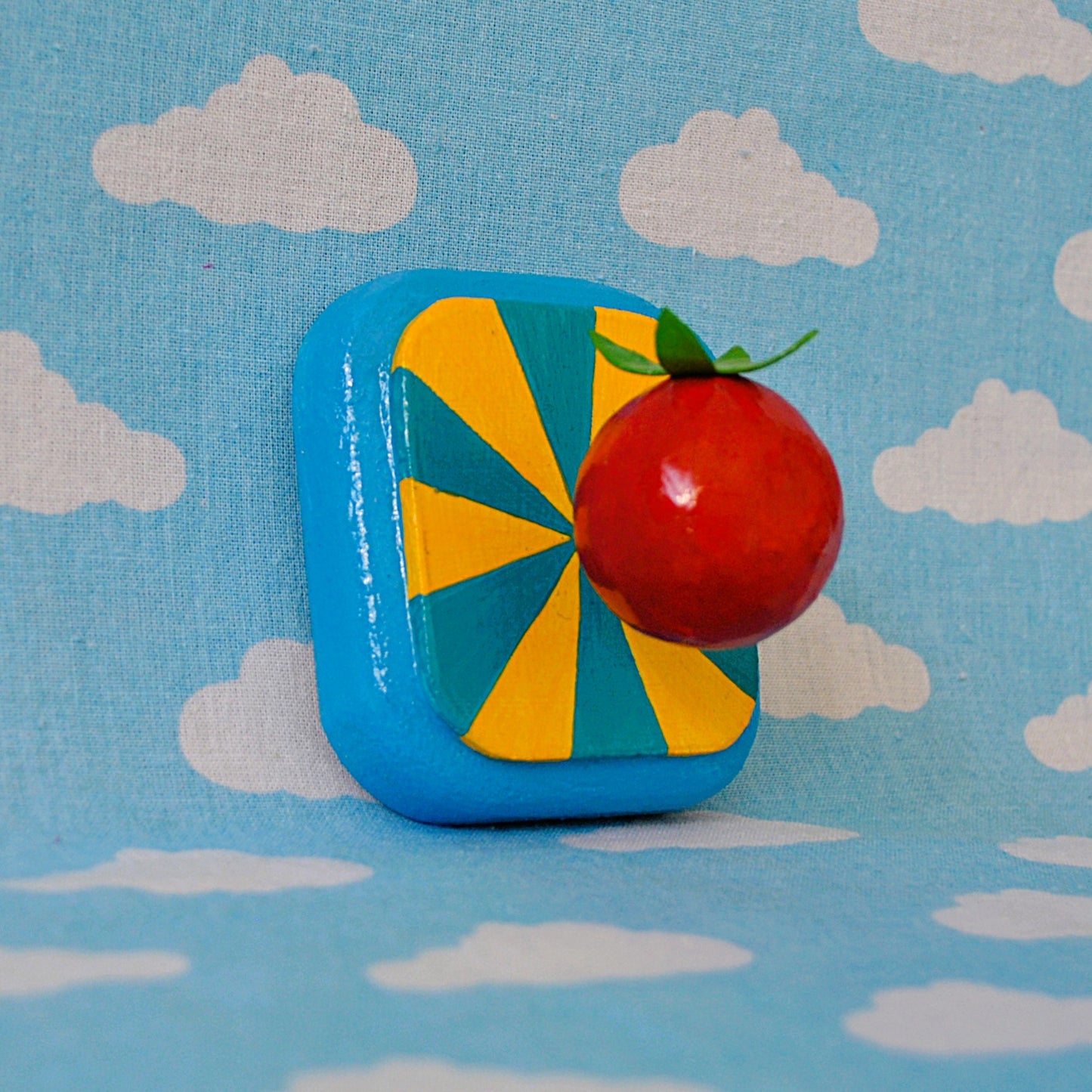 Tomato on Yellow and Blue Sunset