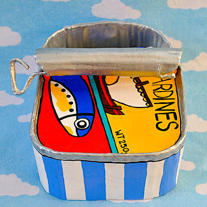 Sardines Tin Red and Yellow Boat