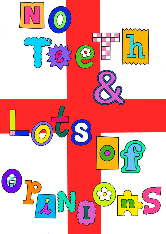 No teeth and opinions Greeting Card