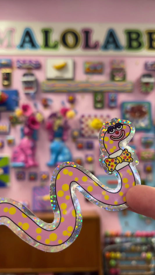 blobby worm sticker